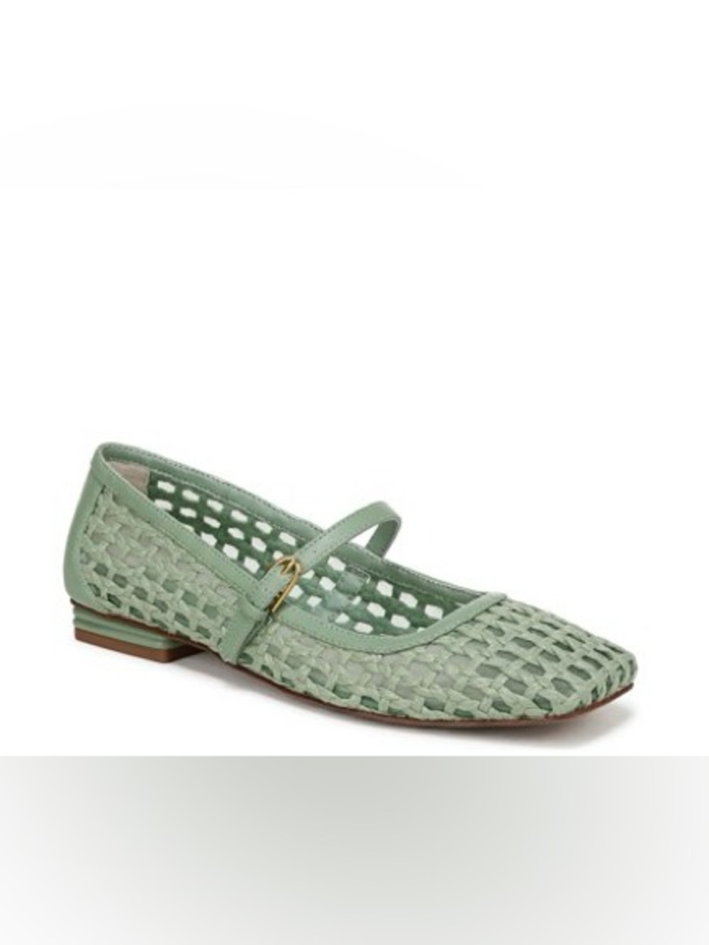 Franco Sarto Mint Green Woven Mary Jane Flats